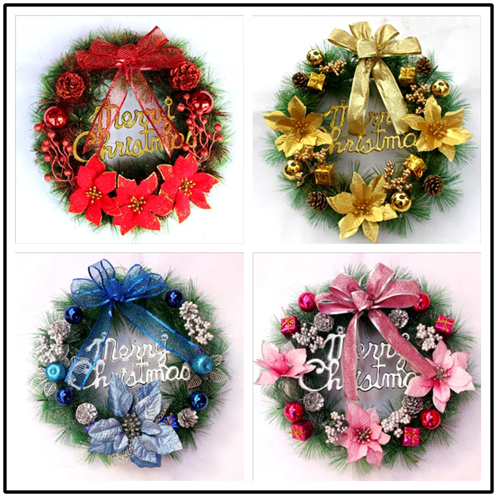 Светодиодная гирлянда Рождественский венок с рождеством передний дверной