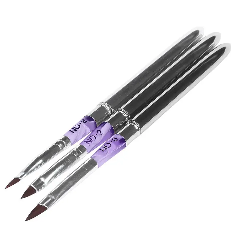 3 соболиная акриловая ручка для дизайна ногтей кисть перо дизайн Nos. 2 6 8|Доттсы| |