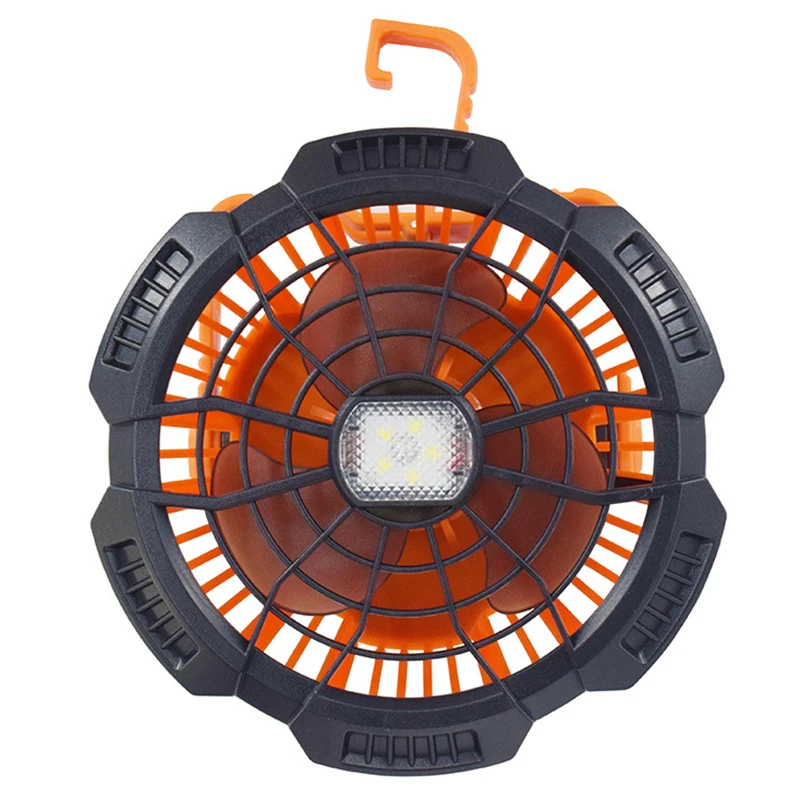 

Camping Fan with LED Lantern,Portable Tent Fan with Hanging Hook,Rechargeable USB Personal Desk Fan with IR Remote
