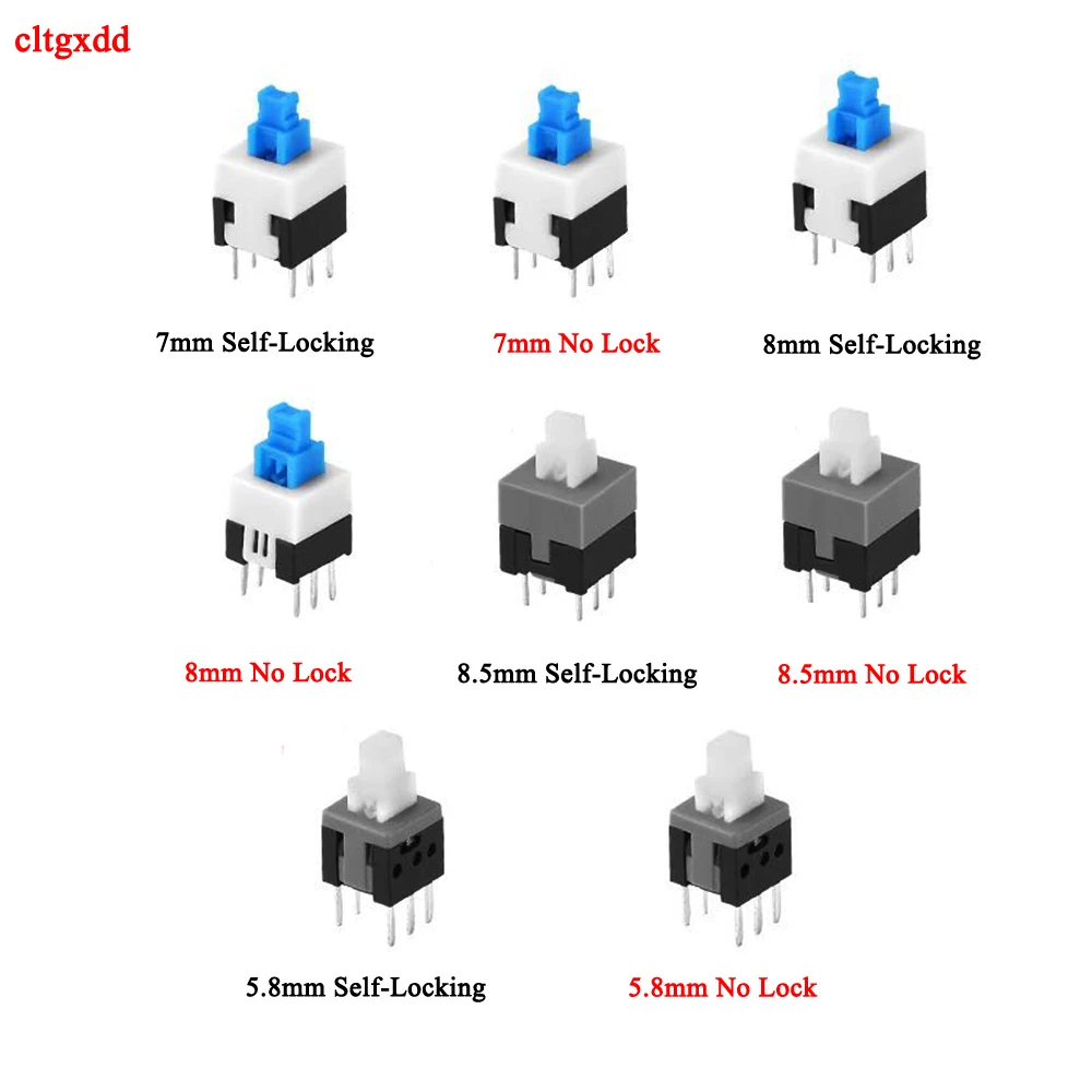 10Pcs Non-Self-Locking Switch / Self-Locking Switch 5.8 * 5.8 7 * 7 8 * 8 8.5x8.5mm Key Cap Switch