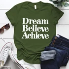 Футболка женская оверсайз с надписью Dream Believe