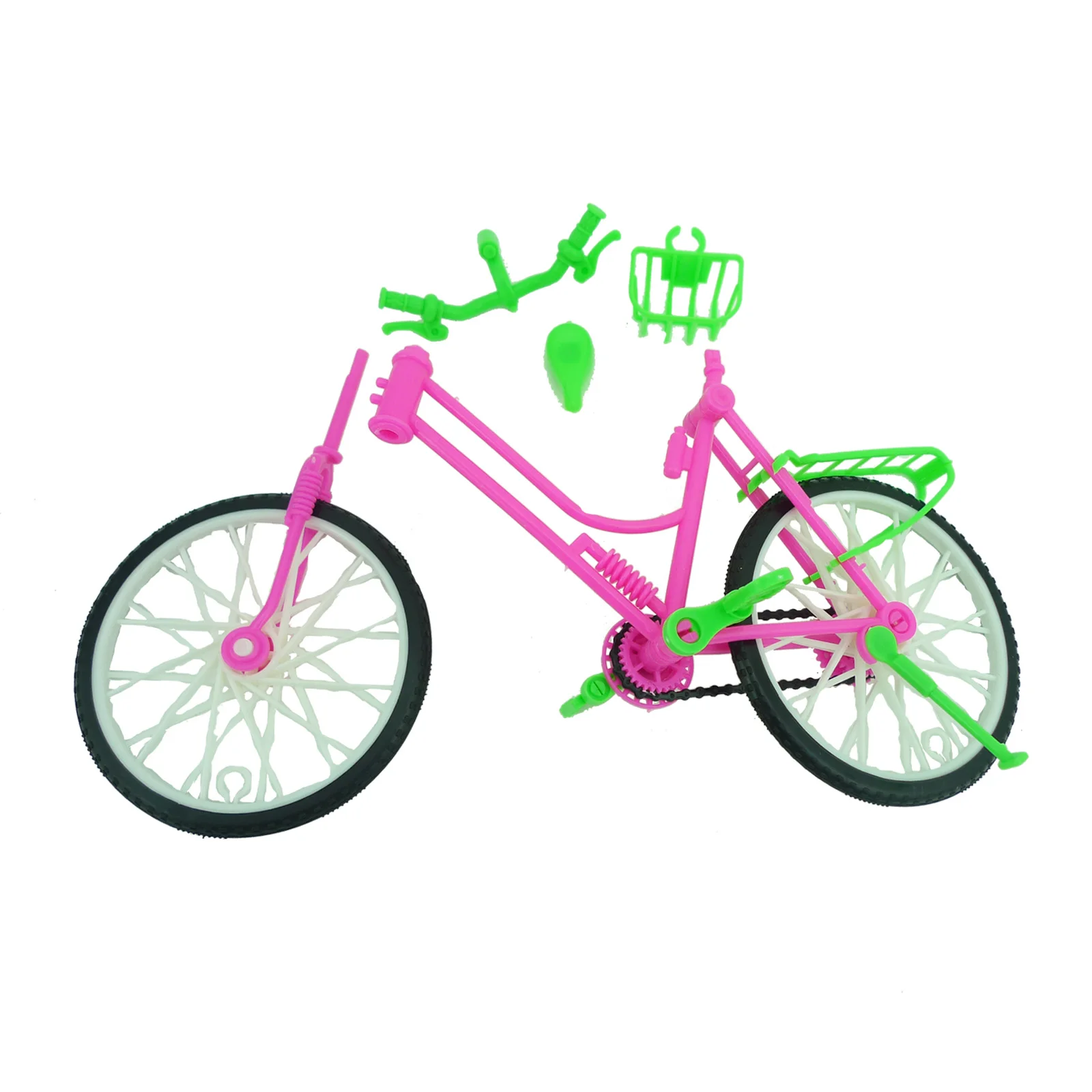 1 шт мини розового и зеленого цветов Пластиковые велосипедов Съемная велосипед