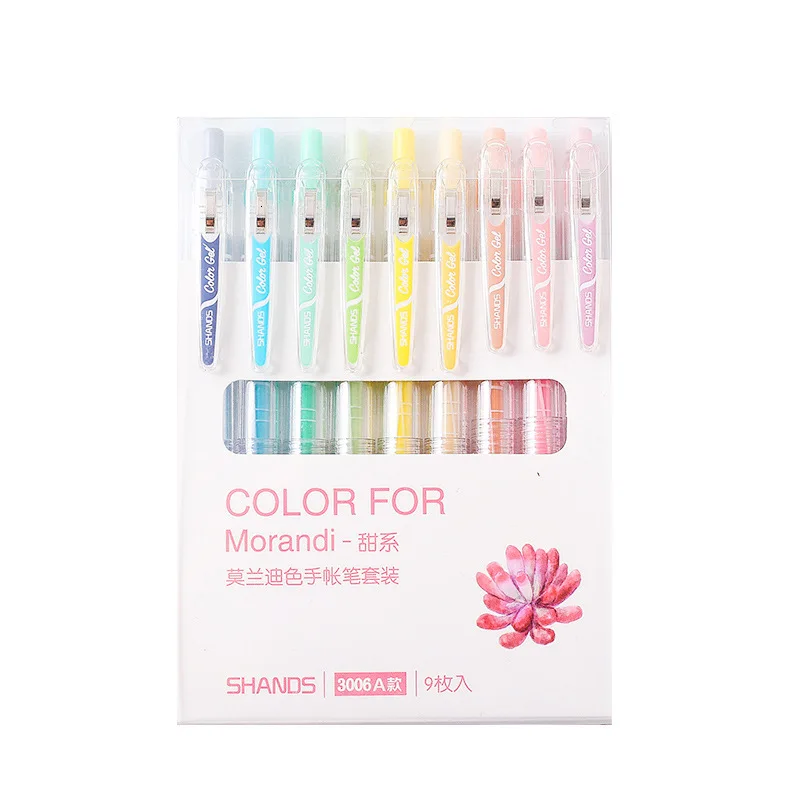 

9Pcs/Set Japanese Cute Glitter Gel Pen For Adult Coloring Books Journals Drawing Doodling Marker Pens For Kawaii School Supplies
