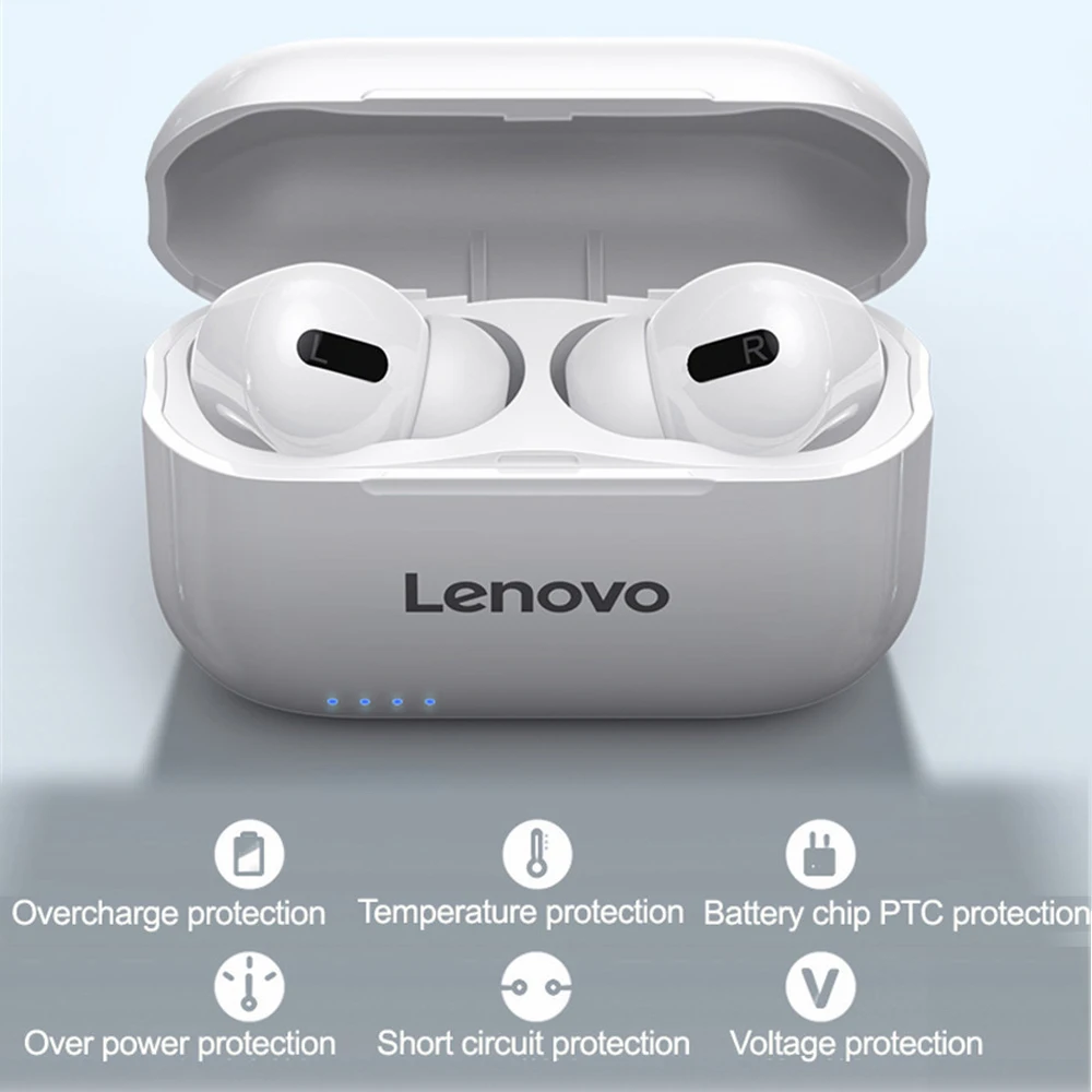Беспроводные Bluetooth 5 0 наушники Lenovo LP1S с сенсорным управлением Спортивная