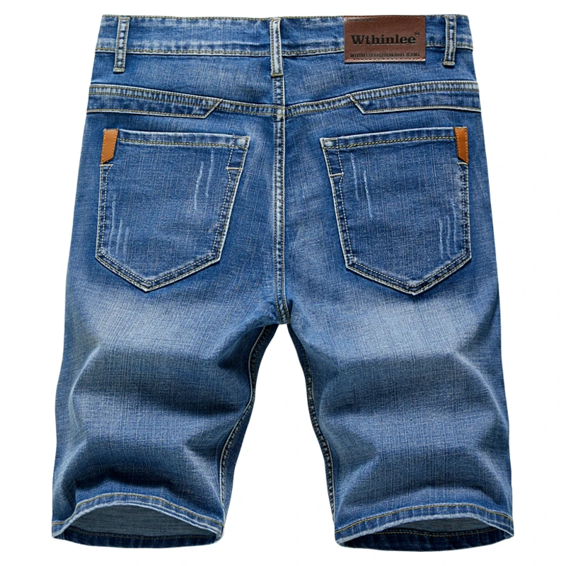 

Джинсовые шорты мужские стрейчевые, брендовые тонкие мужские джинсы деним, штаны из денима, большие размеры 40, лето 20201