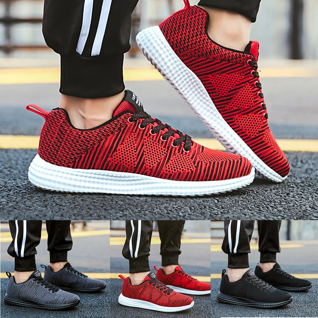 

SAGACE new Men's Sneakers Summer Woven Breathable Sneakers casual shoes men Lightweight Fashion Shoes mens casual shoes hot sale