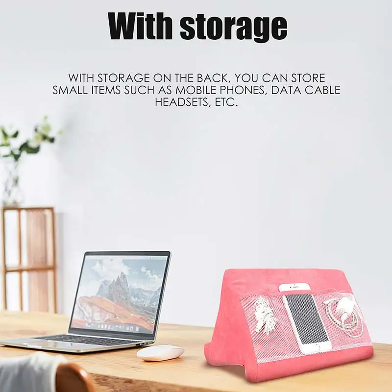 

Sponge Pillow Tablet Stand Tablet Holder Storage Rack Bed Rest Cushion Tablette Reading Holder For iPad And Phone