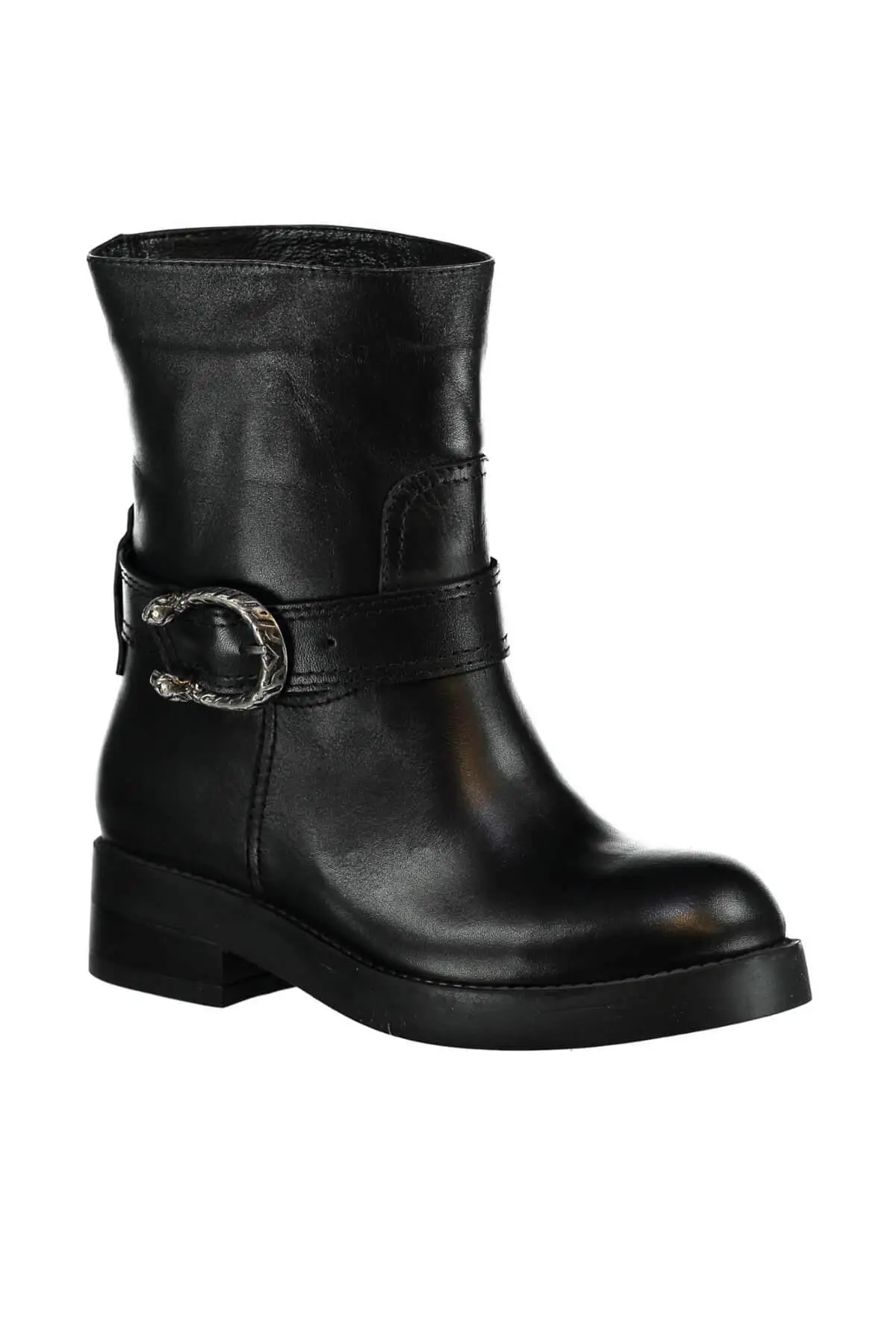 Женские ботинки из натуральной кожи с жемчугом Цвет Черный коллекция 120130001507