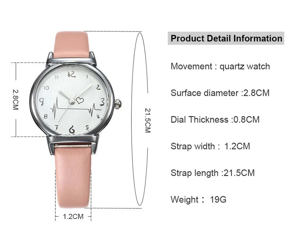 

Simple belt watch women's simple pure color belt quartz watch women's creative student disc printing quartz watch