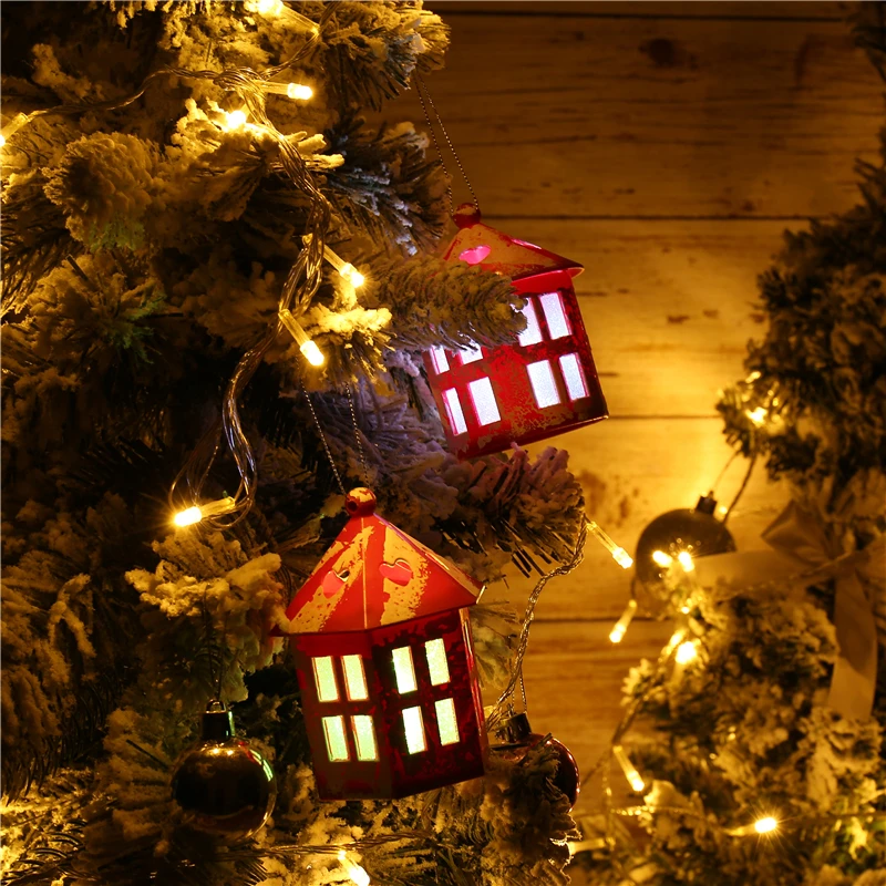 Рождественская светящаяся светодиодная подвесная Елочная игрушка Украшение