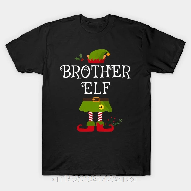 Футболка с надписью Brother Elf одинаковые Рождественские футболки для всей семьи