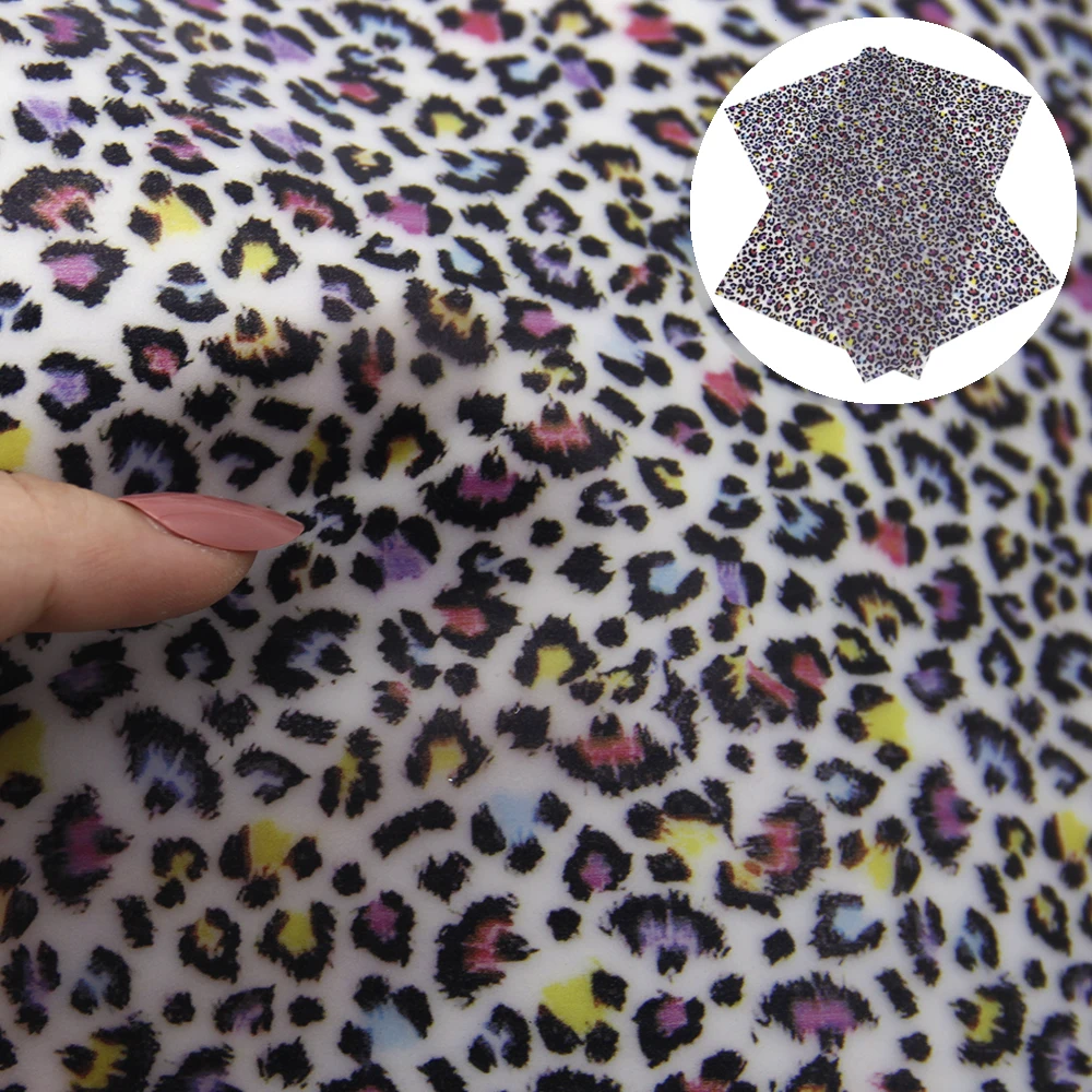 1075354026 David accessories 20*34 см животного цветочным принтом из прозрачного пластика искусственная кожа "сделай сам" с бантом, сумок, обуви, Материал, украшение дома, 1Yc7773 - Цвет: 1075354026