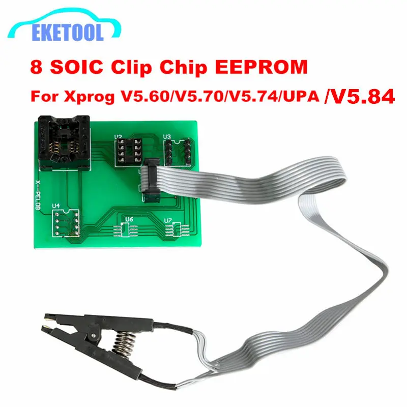 Плата EEPROM адаптер 8 soic зажим для Xprog V5.60/V5.70/V5.84/V5.86/V6.12 UPA зеленый V1.3 PCB Soic Sop8 Тесты
