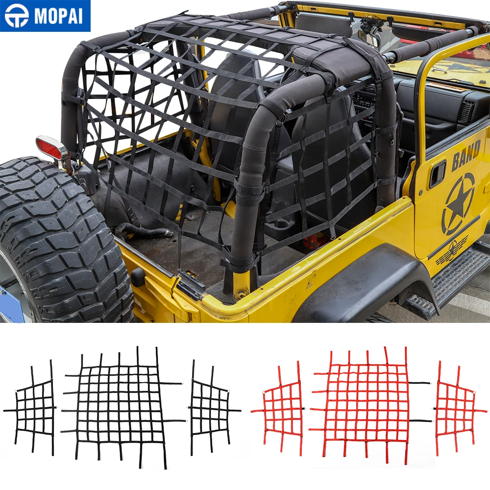 MOPAI автомобильный чехол для Jeep Wrangler TJ Автомобильный багажник Багажник на крыше грузовая сетка для хранения для Jeep Wrangler TJ 1997-2006