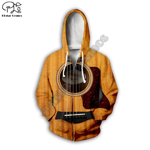 zip hoodie Для мужчин и женщин Классическая деревянная Скрипка Гитара принт 3d толстовки толстовка на молнии пальто унисекс Уличная Повседневная Спортивный костюм пуловер G8 - Цвет: zip hoodie