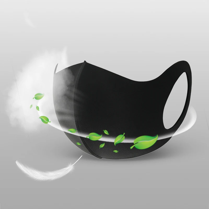 Маска для лица унисекс многоразовая Пылезащитная непродуваемая черная 15 шт. | Дом