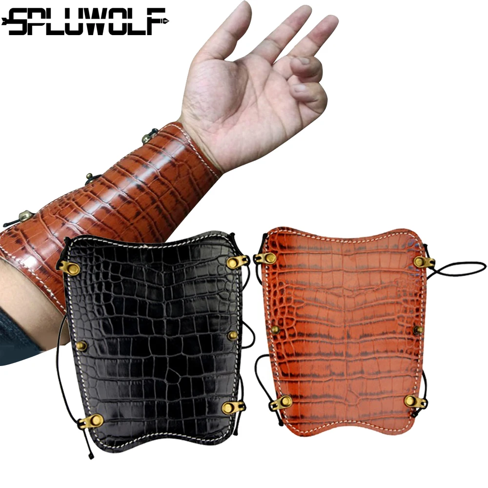 

Double Layer Archery Arm Guard PU Bow Shooting Target Gear Bracer Forearm Protector