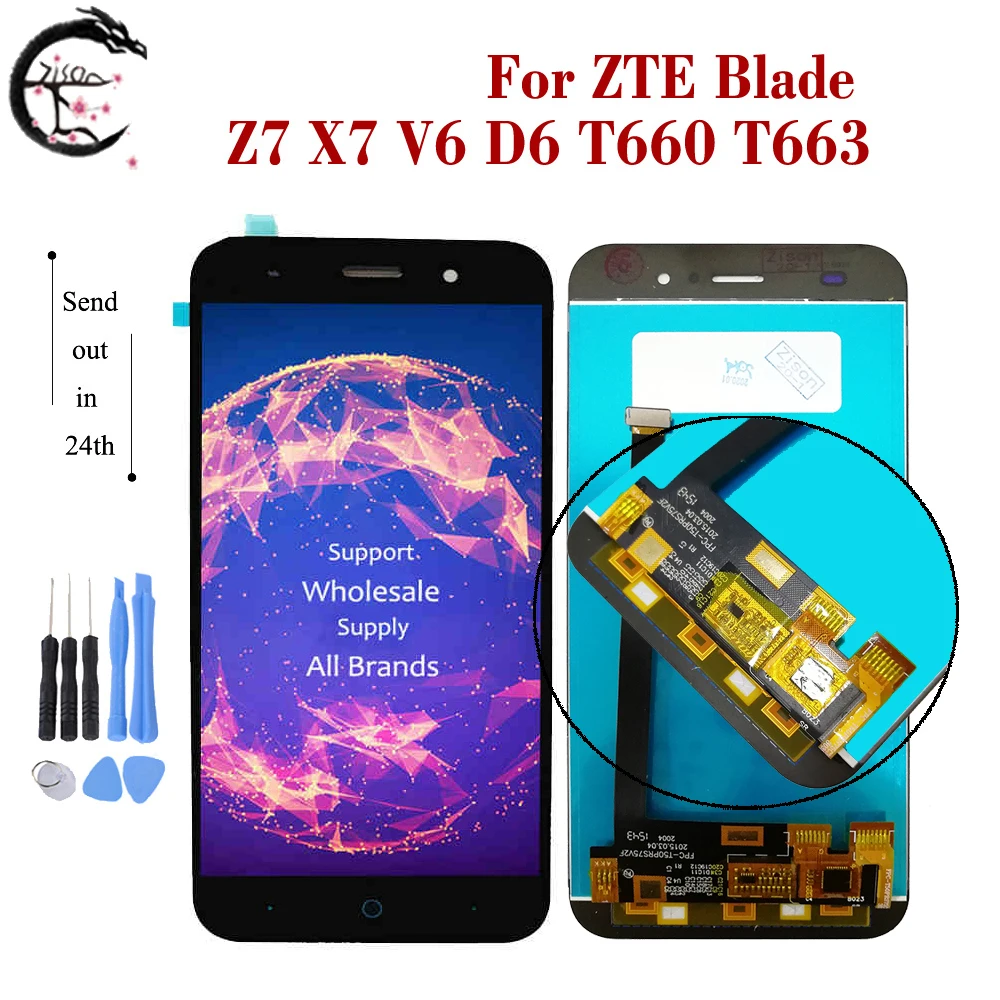 ЖК дисплей 5 0 дюйма для ZTE Blade Z7 X7 V6 D6 T660 T663 Полноэкранный сенсорный экран с