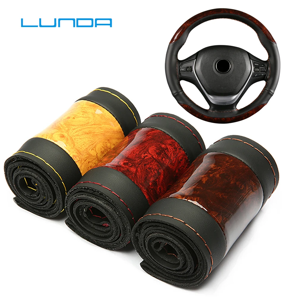 Деревянные Чехлы рулевого колеса автомобиля 5 стилей противоскользящие