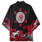 Кимоно для женщин и мужчин традиционное в японском стиле, черный кардиган в стиле Харадзюку, уличная одежда, костюм самурая, демон, юката, мужской хаори Оби, 2020