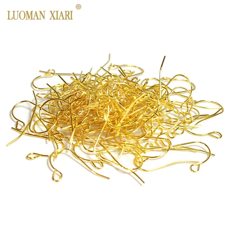 

Wholesale 300 Pcs lot Free Shipping Sterling Silvery Golden Hooks Ear Wire Earrings Findings Jewelry Accessory DIY Earring