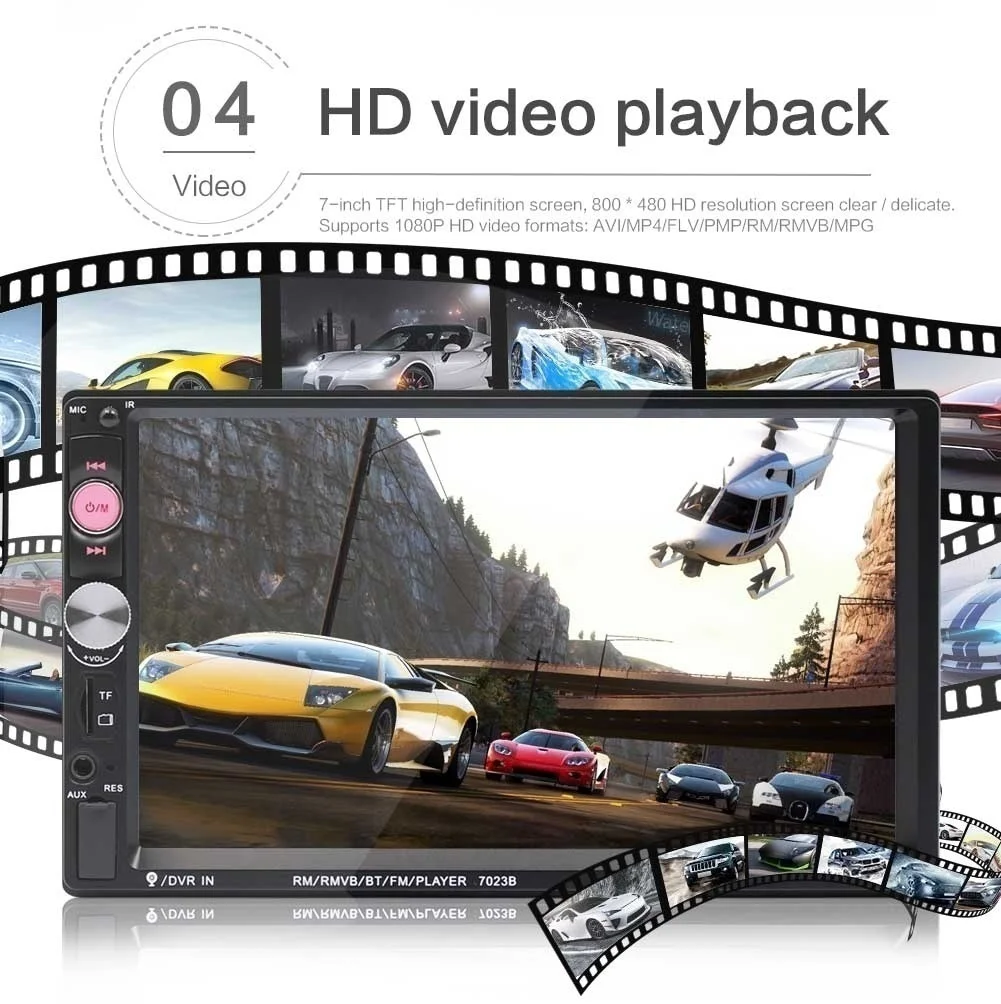 Автомагнитола 2din 7023B автомобильный аудиоплеер с 7 &quotсенсорным экраном MP5 Bluetooth