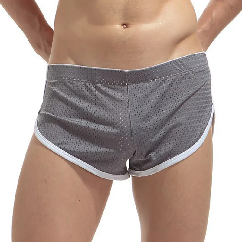 

Plus Size Mens Boxer Shorts Sleep Bottoms Mesh Breathable Underwear Boxershorts Slip Homme Gay Panties Cuecas Trunks Homewear