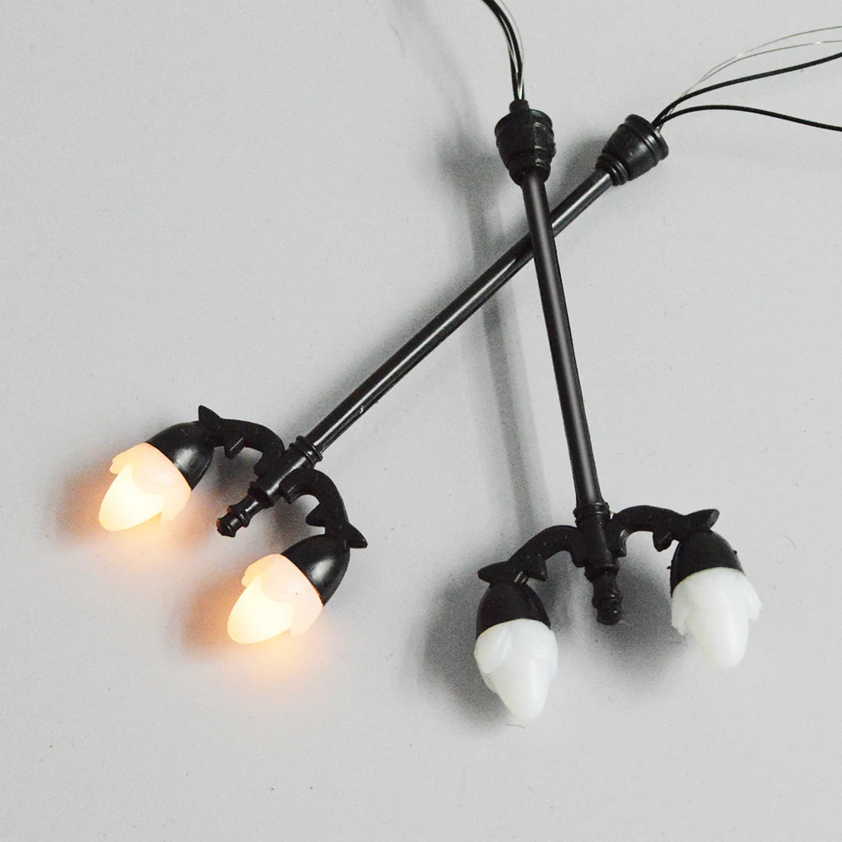 Модель Железнодорожный поезд лампа уличный светильник светодиодный двухголовый