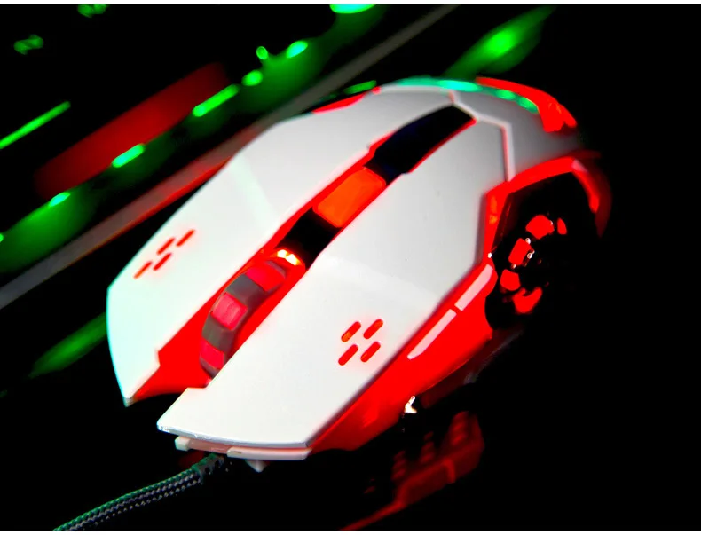 Профессиональная игровая проводная мышь 8D 3200 dpi регулируемые проволочные оптические светодиодный компьютерные мыши USB кабель мышь для портативных ПК