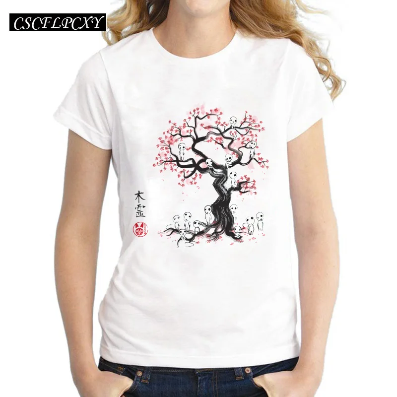 Креативный дизайн доллар/деньги/Любовь дерево лес духи Sumi-e женская футболка