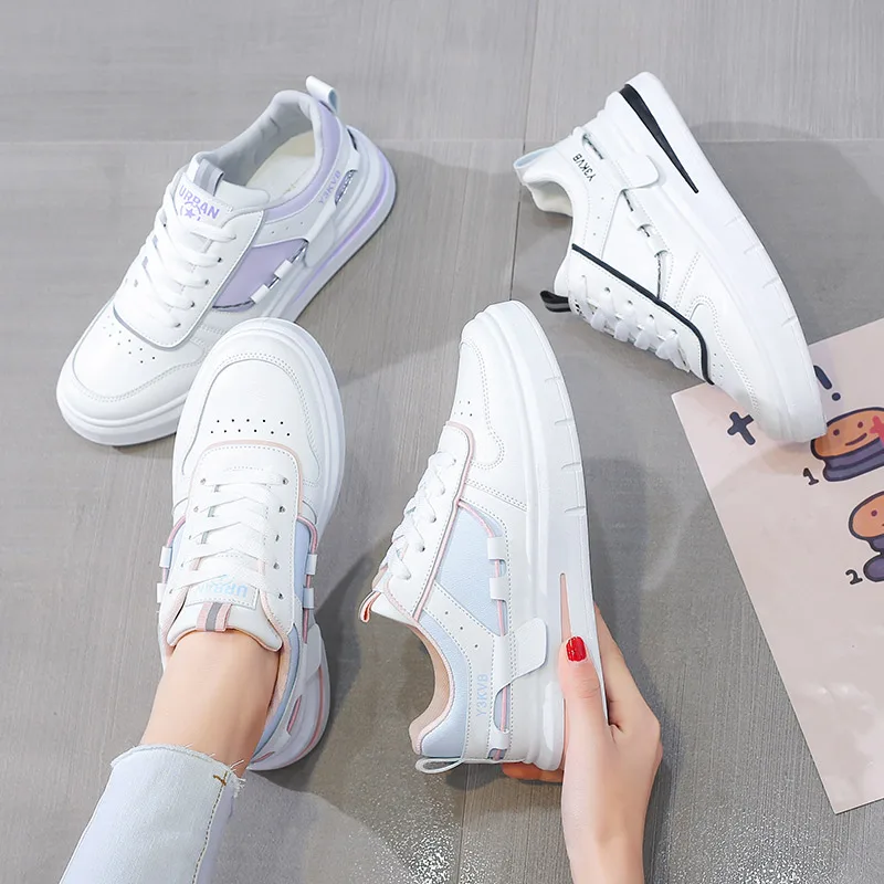 

British Style Shoes Woman Comfortable And Elegant Wedge Basket 2021 Shallow Mouth Casual Female Sneakers All-Match Flats Round T