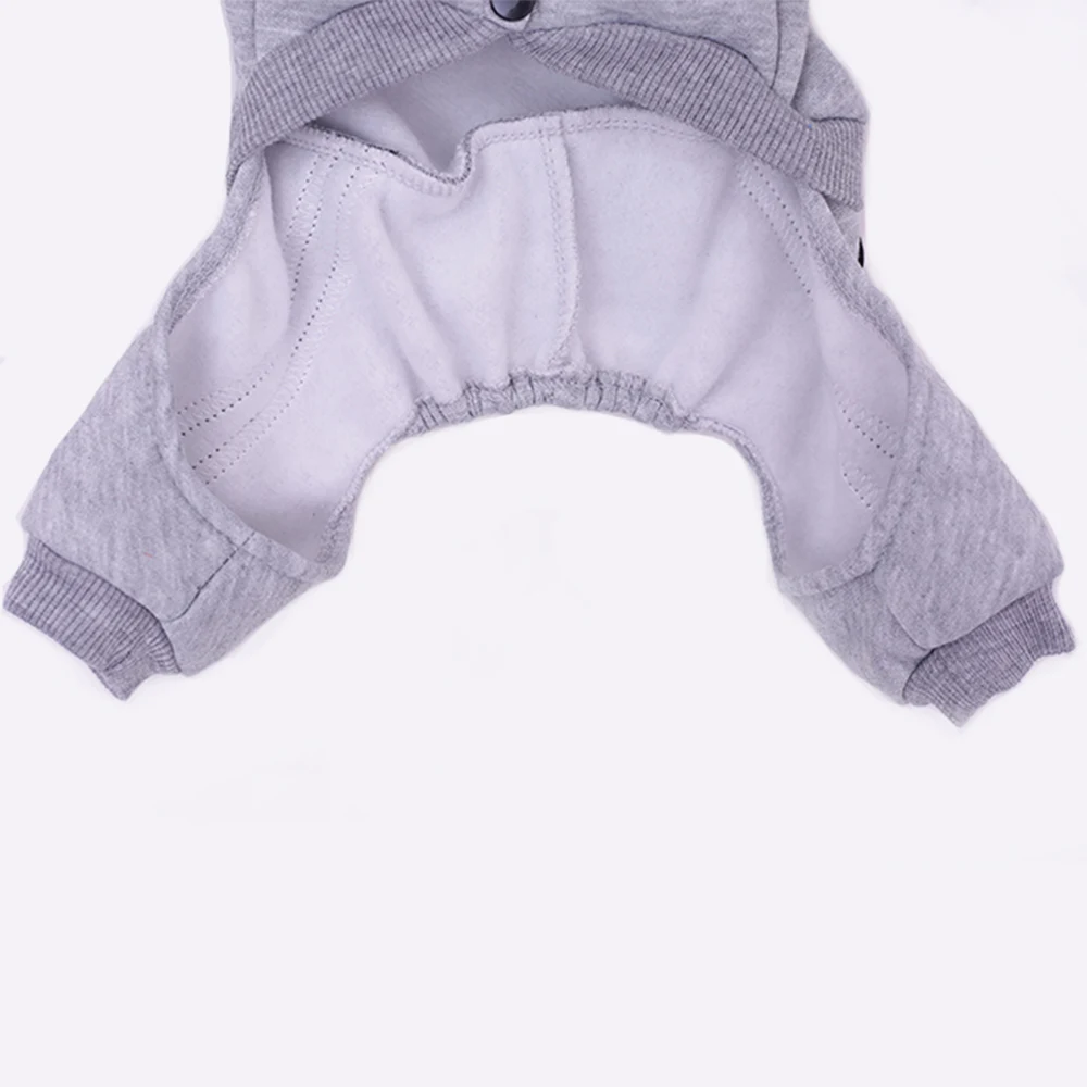 XS-XXL Одежда для собак Теплый комбинезон Пижама утепленная куртка животных с