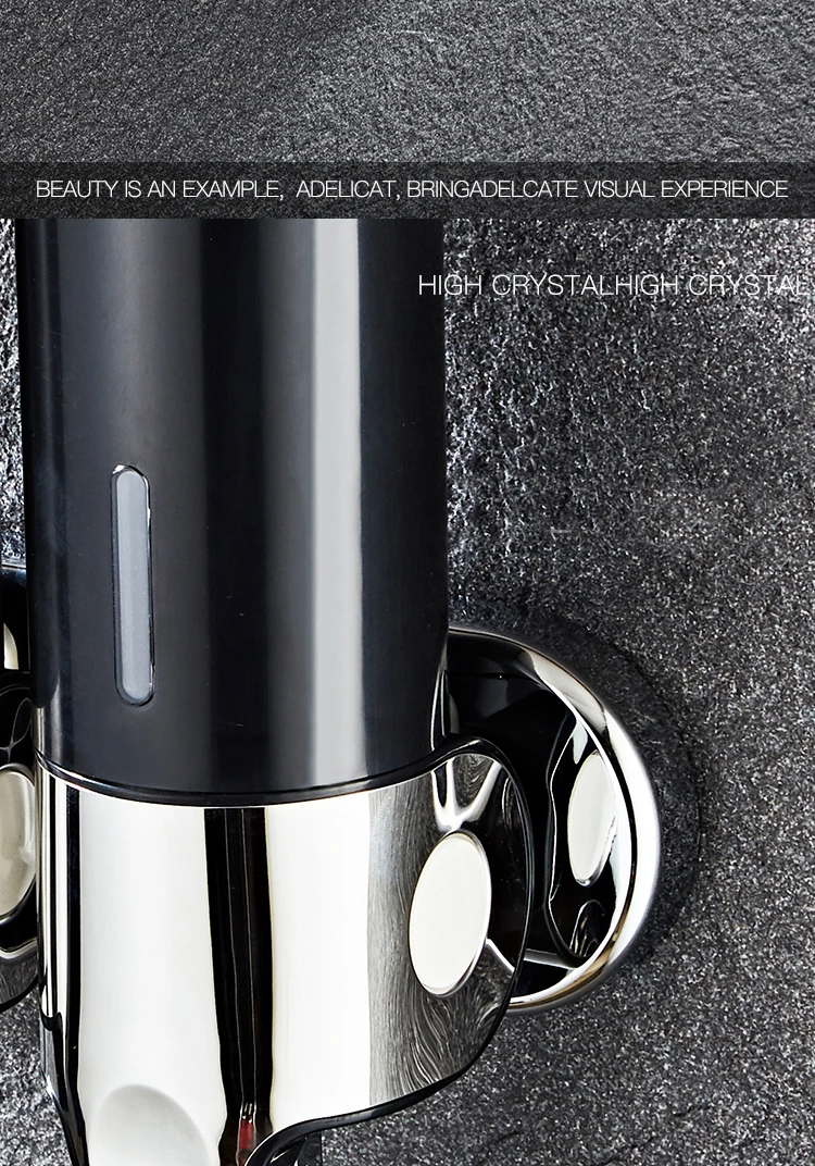Luxury 1500ml SoapDispenser Wall Mount 3 Heads ABS Electroplated Shampoo Dispenser Punch Selection for Bathroom Accessories