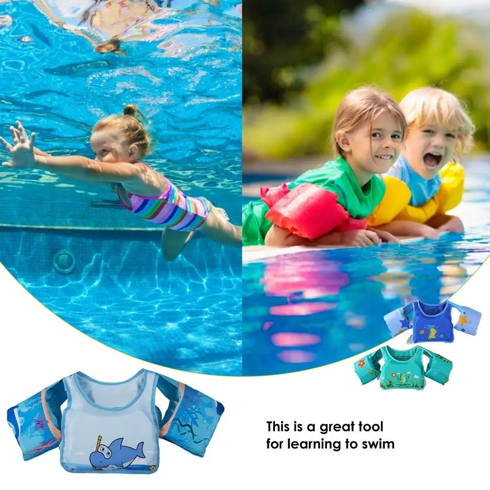 

2-6 kids swim arm rings Kids Swim Vest Wearable Pool Floats Portable Toddler Arm Floatie kids Swim life jackets