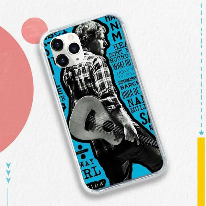 

Pop Star Ed Sheeran famous singer Phone Case for iPhone 11 12 pro XS MAX 8 7 6 6S Plus X 5S SE 2020 XR