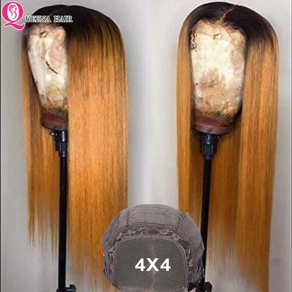 Парик с эффектом омбре 30 дюймов парик для фронтальной съемки блонд малайзийский