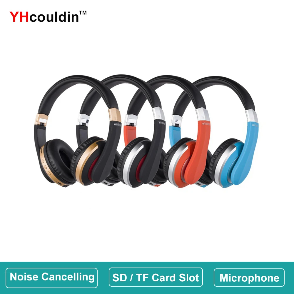 Беспроводные наушники Bluetooth 5,0 наушники с микрофоном слот для sd-карты шумоподавление супер бас для телефона PC tv PS4