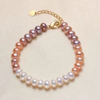 real pearl manufacturers wholesale freshwater pearl gradient net red bracelet cross border popular bracelet stall