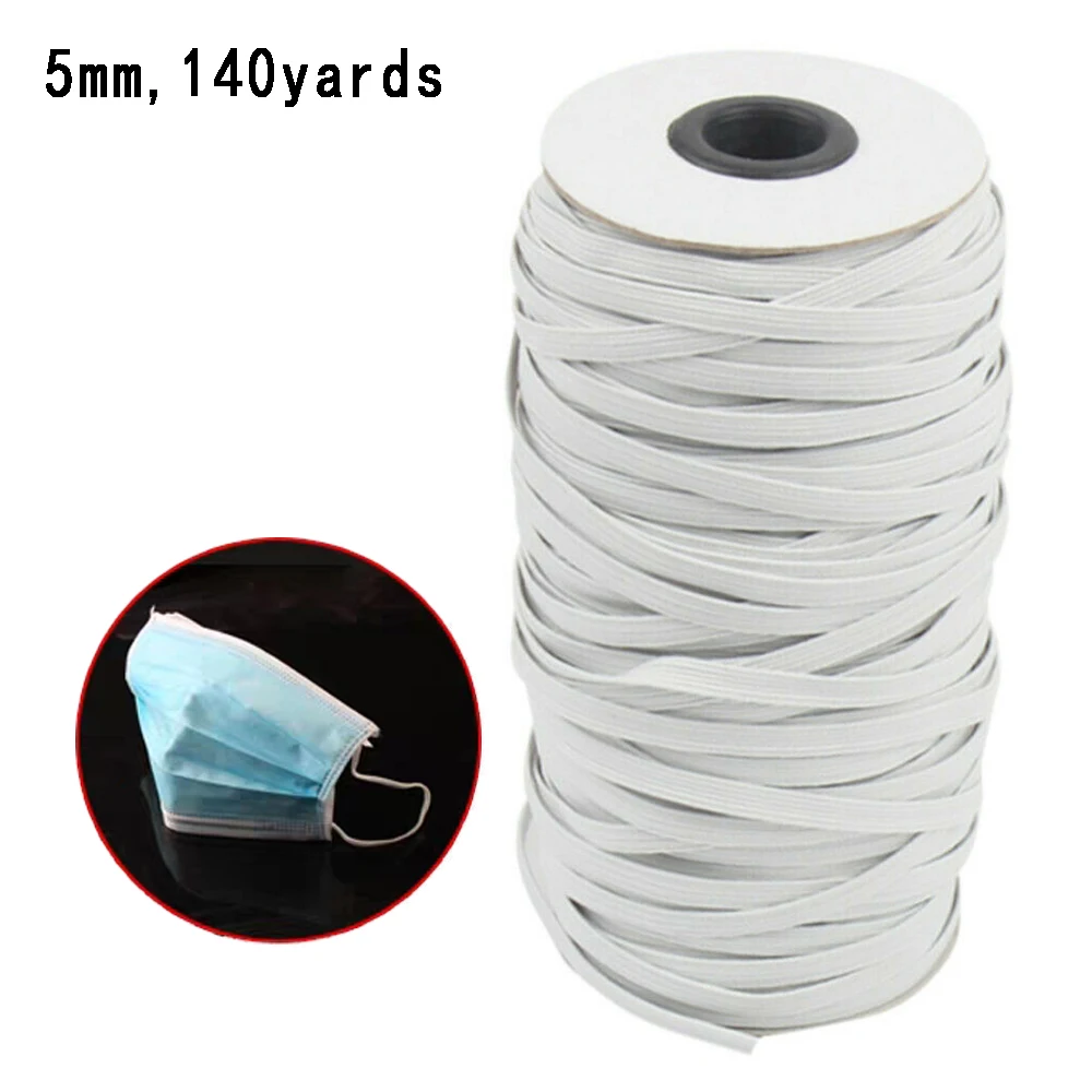 

150yds Standard Nylon Flat Elastic Cords Bands for DIY Elastic Rope
