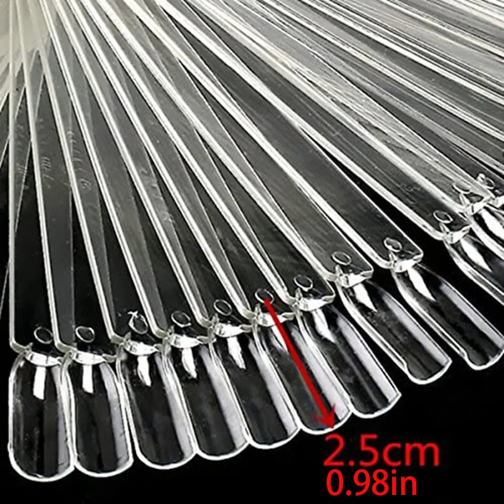

Transparent Skin Nail Polish Model Display Fan-shaped Nail Polish Practice Nail Display Board