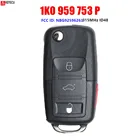 Складной пульт дистанционного управления Keyecu, 3 + 1 кнопка, 315 МГц, с чипом ID48 для Volkswagen VW Jetta GTI 1K0 959 753 P, FCC ID: NBG92596263