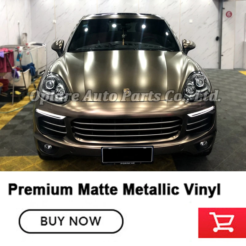 Высококачественная матовая металлическая перламутровая Золотая виниловая