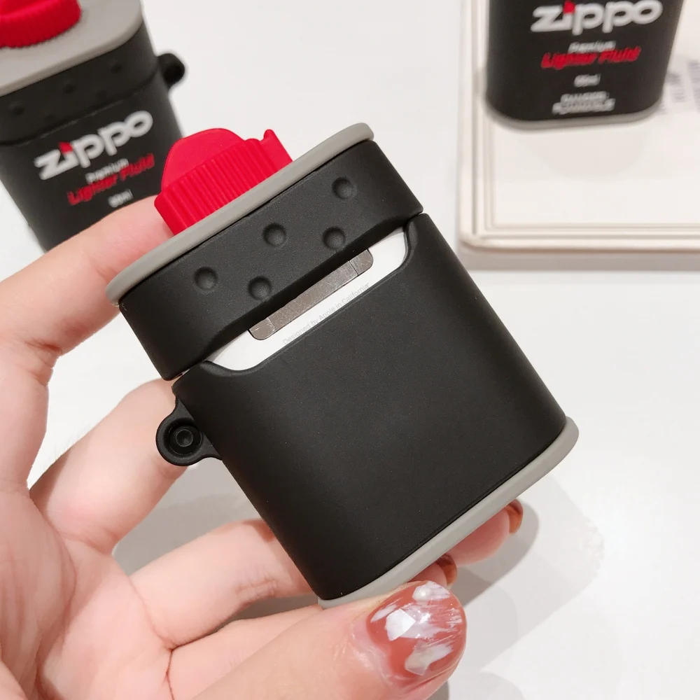 3D прикуриватель дизайн беспроводной Bluetooth наушники чехол для AirPods 2 1 мягкая силиконовая гарнитура Защитная крышка с крючком