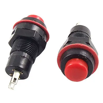 20 Pcs x Red Round Cap SPST Latching Push Button Switch N/O OFF-(ON) AC 250V/1A | Обустройство дома