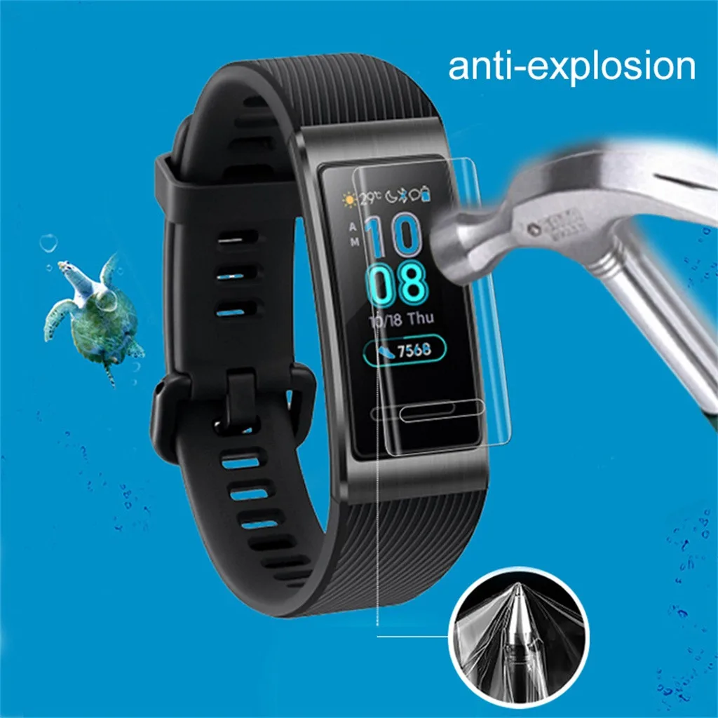 5 шт. ТПУ Взрывозащищенная полноэкранная Защитная пленка для Huawei Band 3/3 Pro экрана