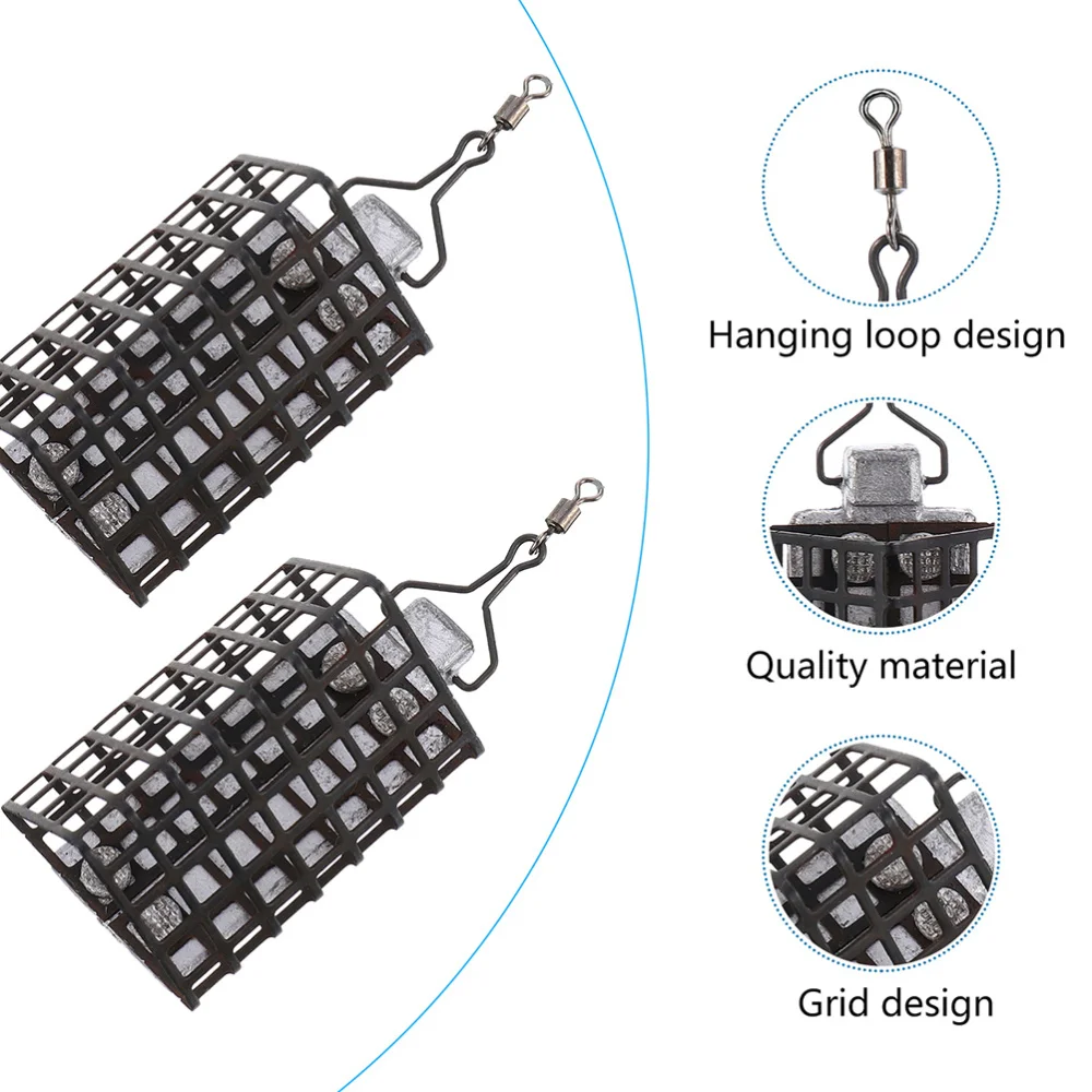 

4PCS Fishing Trap Basket Bait Cage Compact Lightweight Fishing Bait Cage