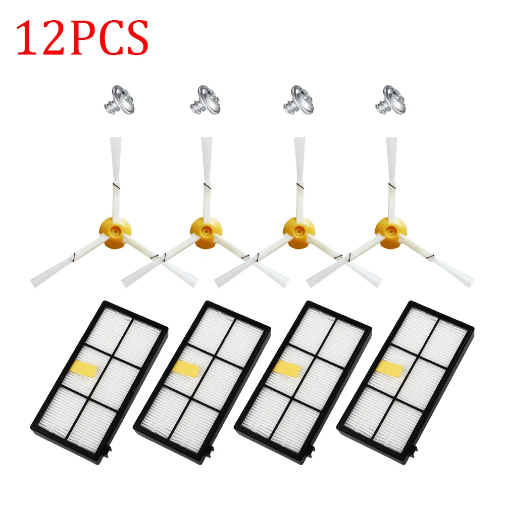Набор из 12 шт. винтов и боковых щеток фильтры НЕРА Для iRobot Roomba 800 900 860 870 880 890 960 980 990