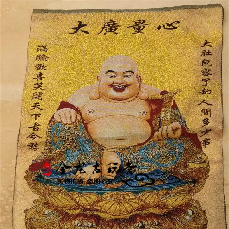 China Old Tibet Silk Thangka Like Hanging Painting Fengshui Buddha In Maitreya Portrait | Дом и сад