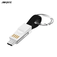 eiytc short keychain cable magnetic charging for iphone microusb type c fast charger cord 3in1 portable mobile phone magnet line
