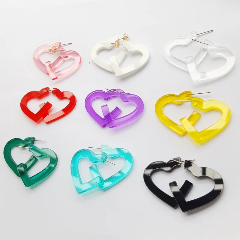 3 мм милая прозрачная акриловые серьги в форме сердца женские летние сандалии для